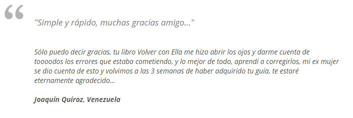 Volver con ella testimonio 1