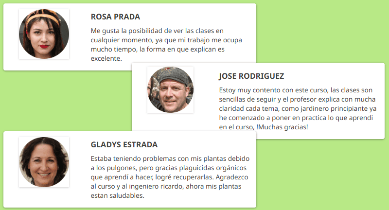 Tu Jardinero Online en Casa Testimonios